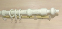Карниз 28мм Пластик 2-ряд. сосна Цвет Кремовый Размер карниза, м 4,00 Количество полозьев 2