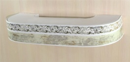«Галант» с поворотами «Жасмин» 7см цвет 313 Цвет Галант Жасмин цвет №313 Размер карниза, м 1,60 Количество полозьев 3