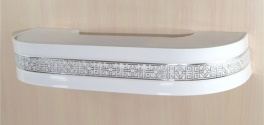 «Галант» с поворотами «Амулет» 7см белый с серебром Цвет Галант Амулет белый с серебром Количество полозьев 2 Размер карниза, м 3,20