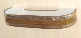 «Галант» с поворотами 7см «Ажур» рустик Цвет Галант Ажур рустик Размер карниза, м 3,80 Количество полозьев 2