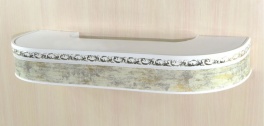 «Галант» с поворотами «Ажур» 5см цвет 313 Цвет Галант Ажур цвет №313 Размер карниза, м 1,60 Количество полозьев 3