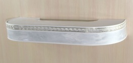 «Галант» с поворотами «5см Золото» мрамор - ВЫВОД Цвет Галант Золото мрамор Количество полозьев 2 Размер карниза, м 2,20