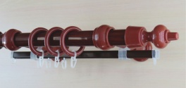 Карниз 28мм Пластик 2-ряд. махагон